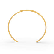 0.85 Ct Round Cut Natural Moissanite Women Cuff Bangle Bracelets 14K Gold Plated